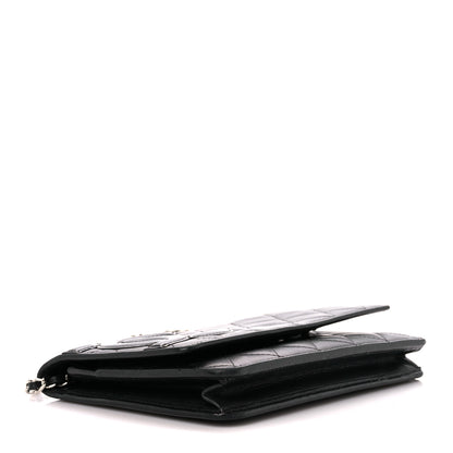 Chanel Calfskin Quilted Cambon Wallet on Chain WOC Black 4 of 12