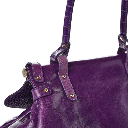 Fendi Lambskin Crocodile Embossed Medium Magic Bag Viola 9 of 12