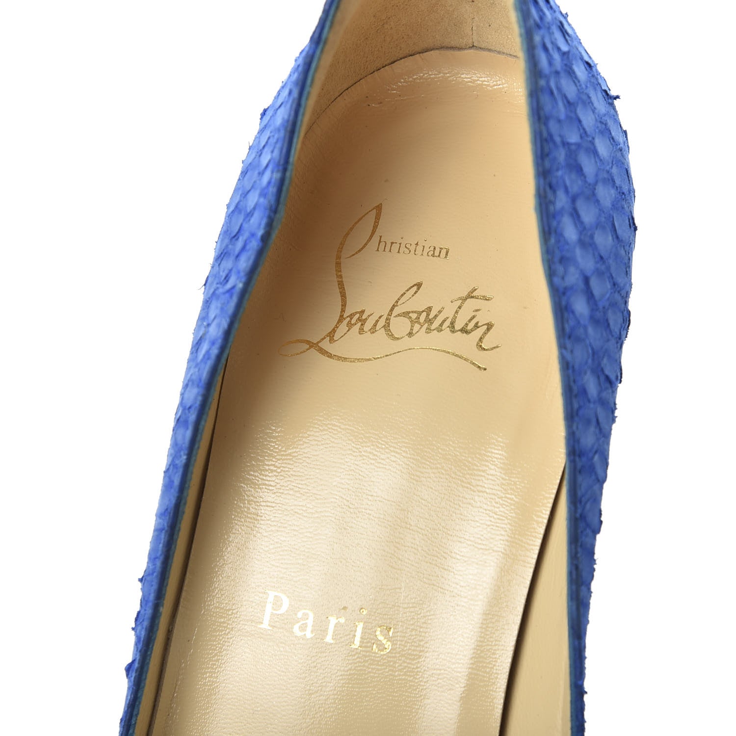 Christian Louboutin Watersnake Altadama 140 Pumps 37 Royal Blue 6 of 9