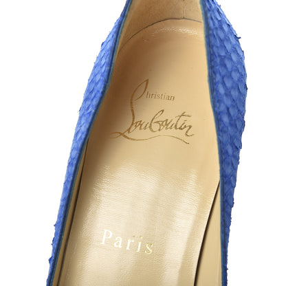 Christian Louboutin Watersnake Altadama 140 Pumps 37 Royal Blue 6 of 9