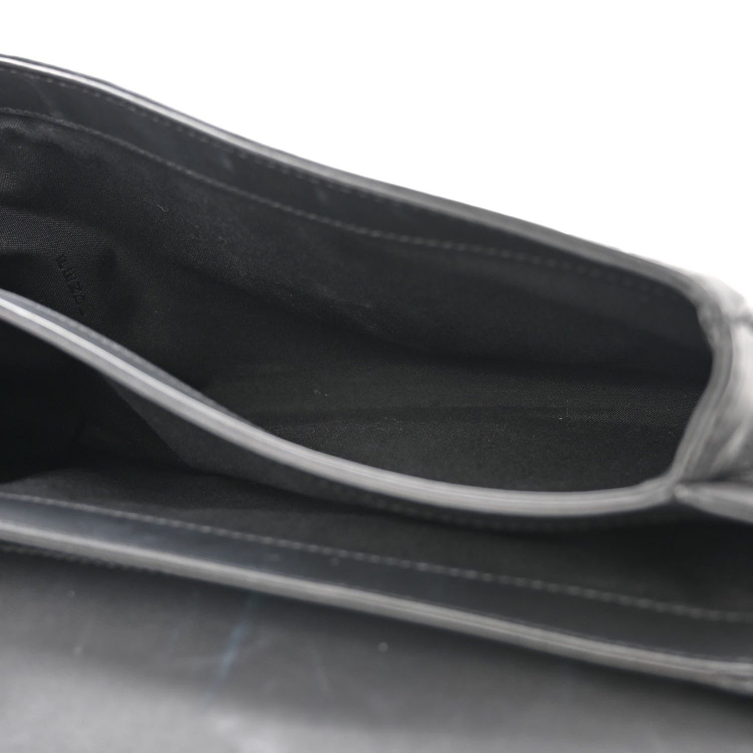Fendi Vitello Century Grace FF Embossed Top Handle Clutch Black 5 of 10