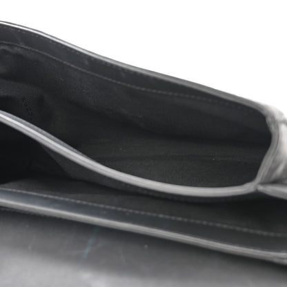 Fendi Vitello Century Grace FF Embossed Top Handle Clutch Black 5 of 10