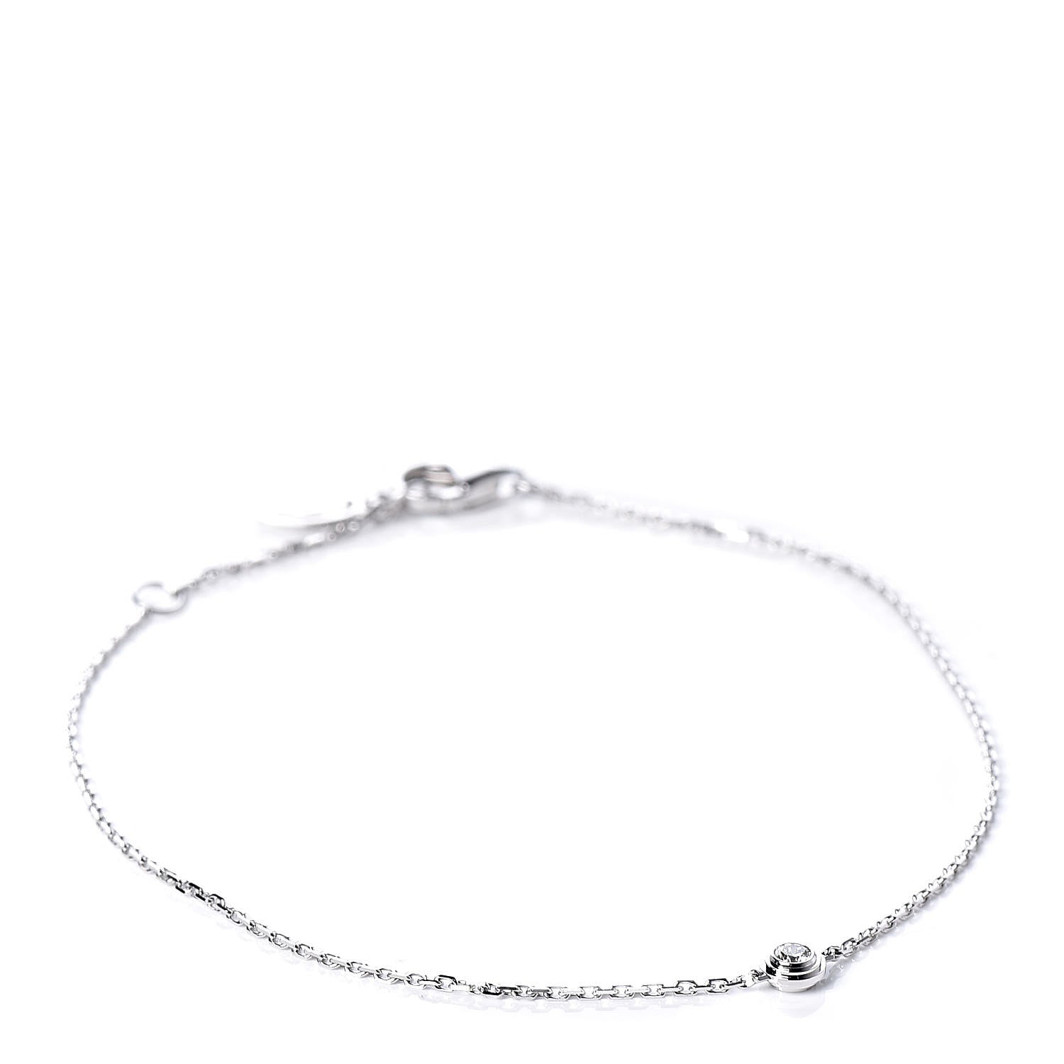 Cartier 18K White Gold Diamond XS D'Amour Bracelet 1 of 7
