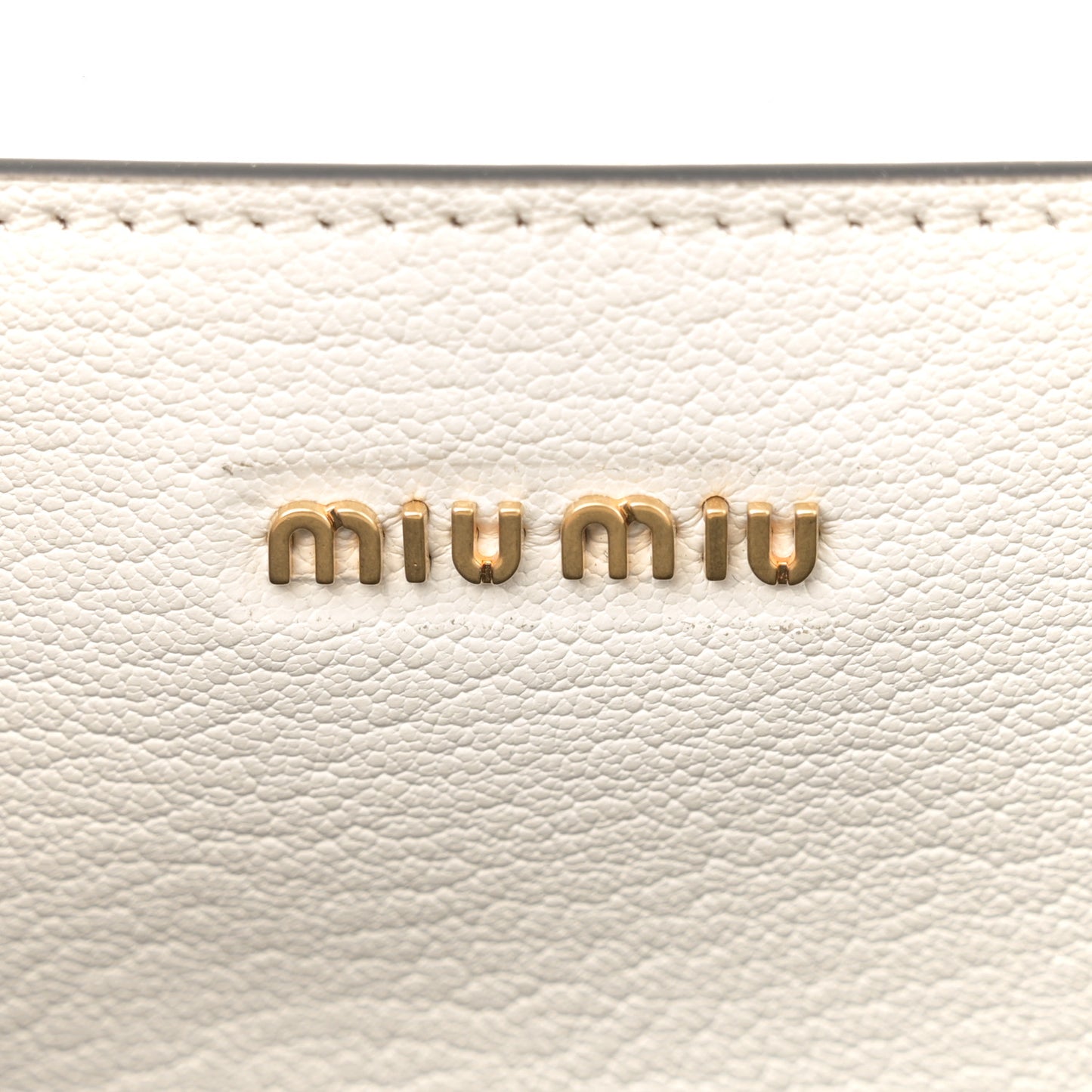 Goatskin Resin Madras Chain Shoulder Bag White