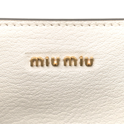 Miu Miu Goatskin Resin Madras Chain Shoulder Bag White 6 of 11
