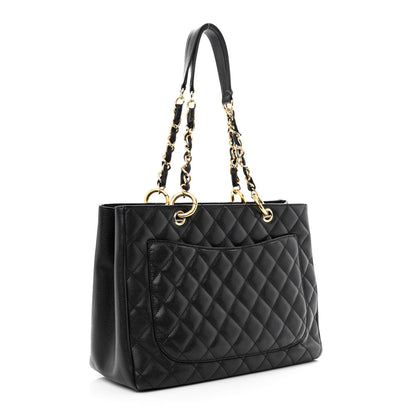 Chanel Caviar Quilted Grand Shopping Tote GST Black 3 of 13