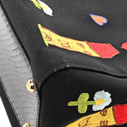 Dolce & Gabbana Neoprene Watersnake Embellished Medium Miss Sicily Satchel Black Multicolor 13 of 13