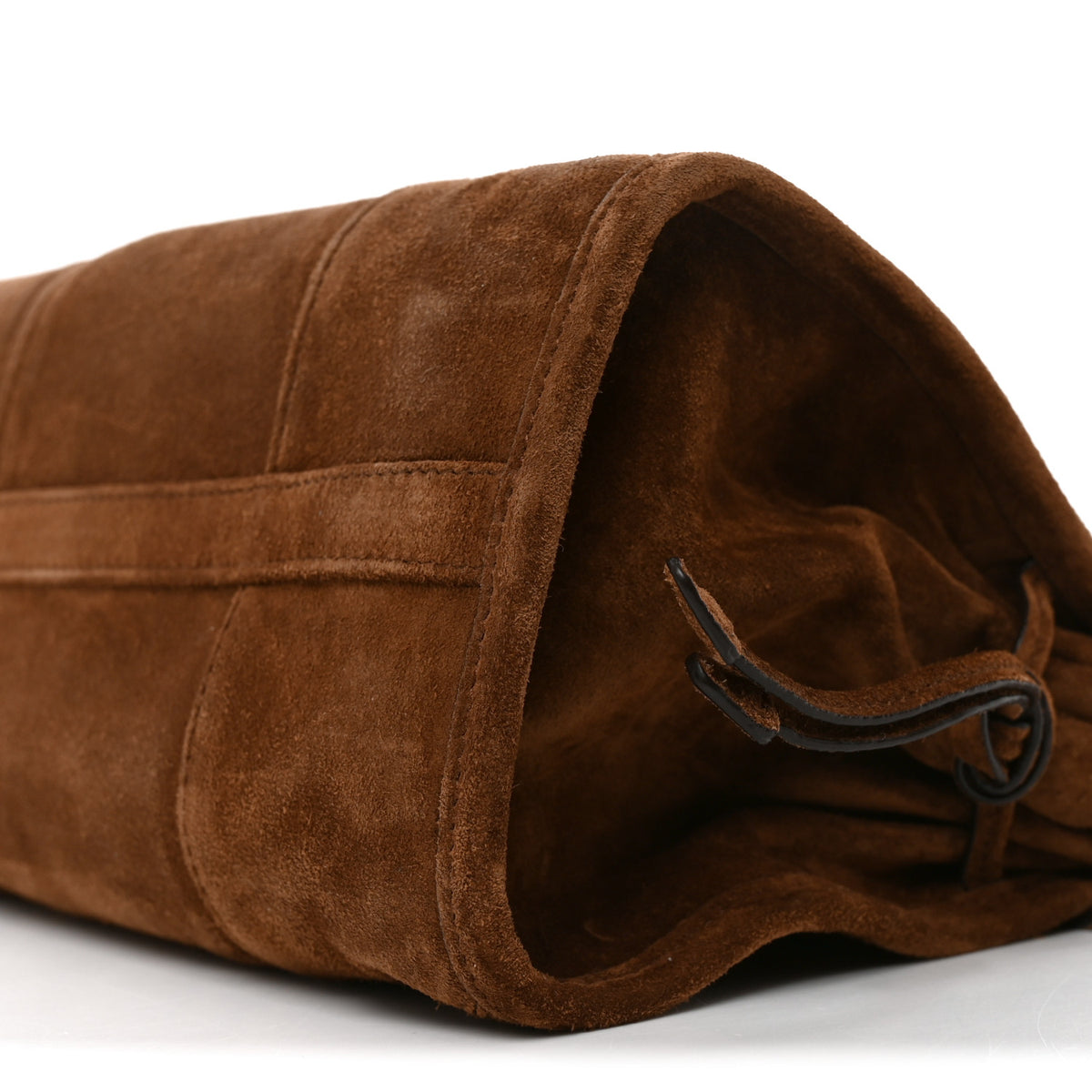 Prada Suede Triangle Medium Bonnie Shoulder Bag Cacao 9 of 9