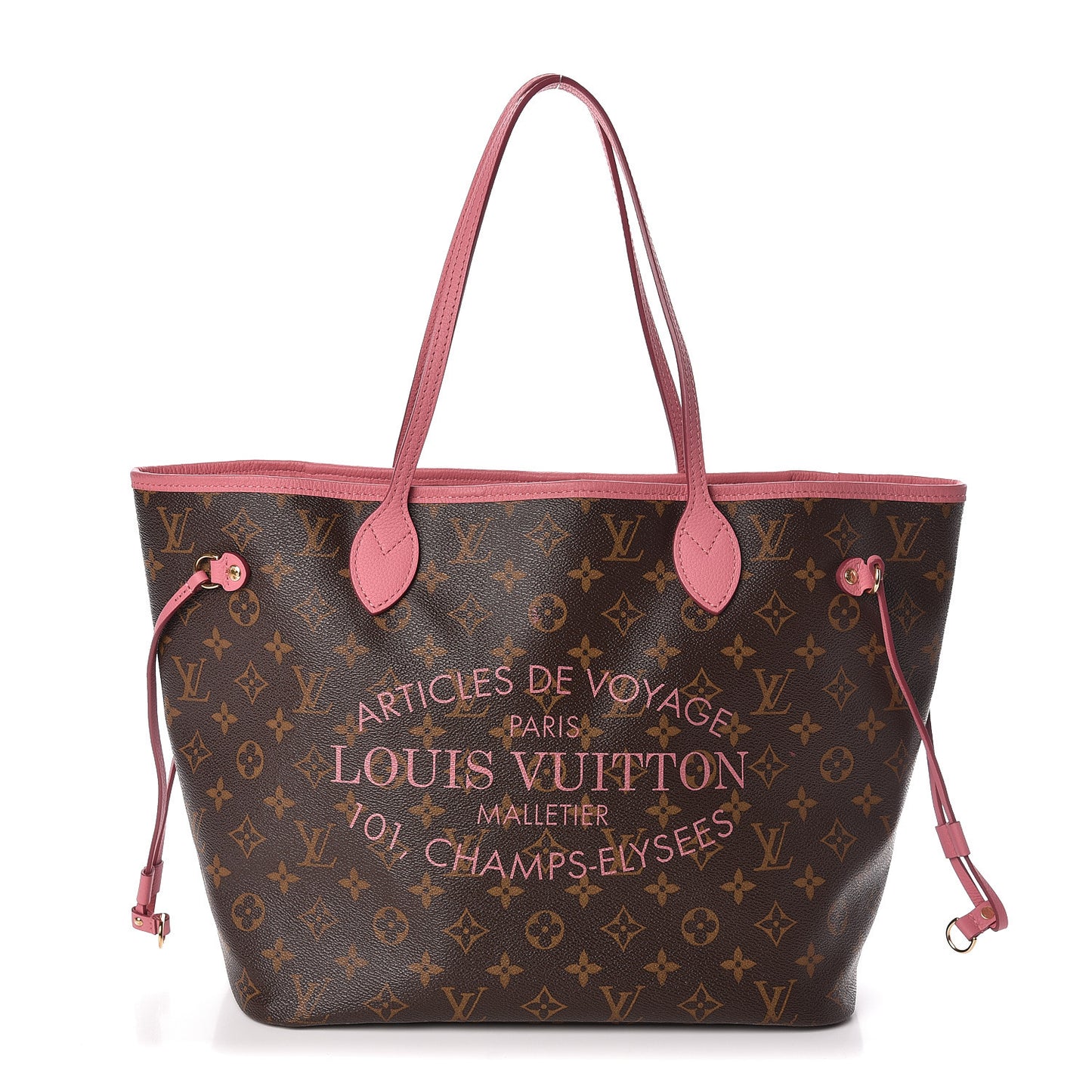 Monogram Articles de Voyage Ikat Neverfull MM Rose Velours