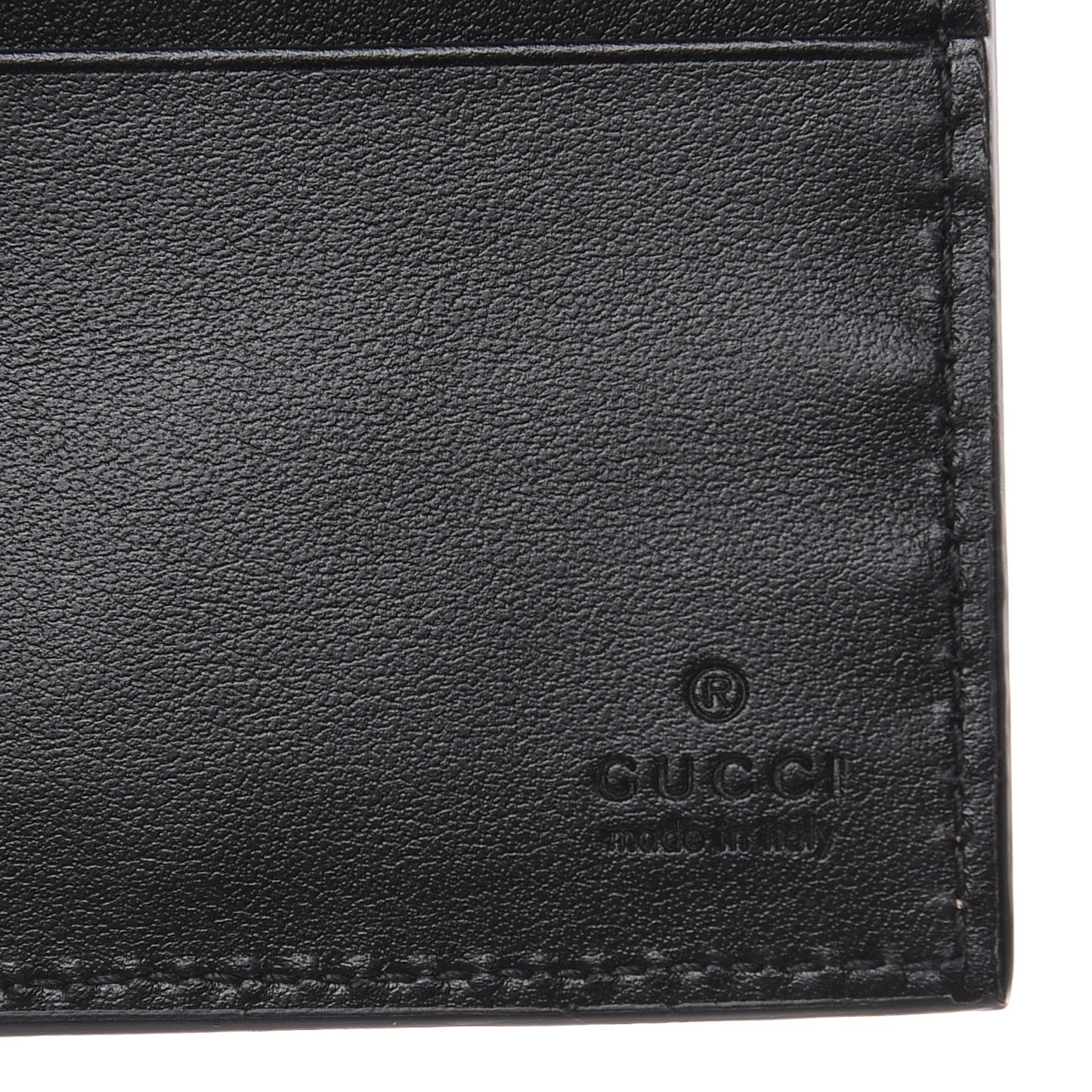 GG Supreme Monogram Selleria Calfskin Tiger Nice Bi-Fold Wallet Beige Ebony Multicolor Black