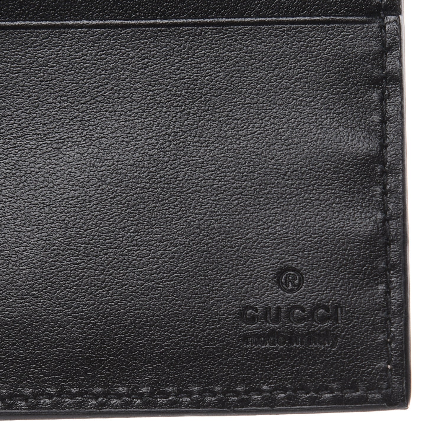 Gucci GG Supreme Monogram Selleria Calfskin Tiger Nice Bi-Fold Wallet Beige Ebony Multicolor Black 6 of 7