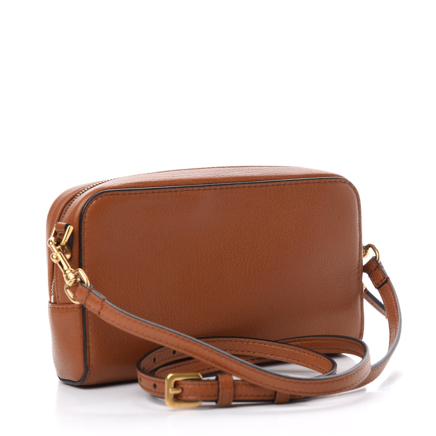 Christian Dior Goatskin Double Saddle Pouch Tan 3 of 10