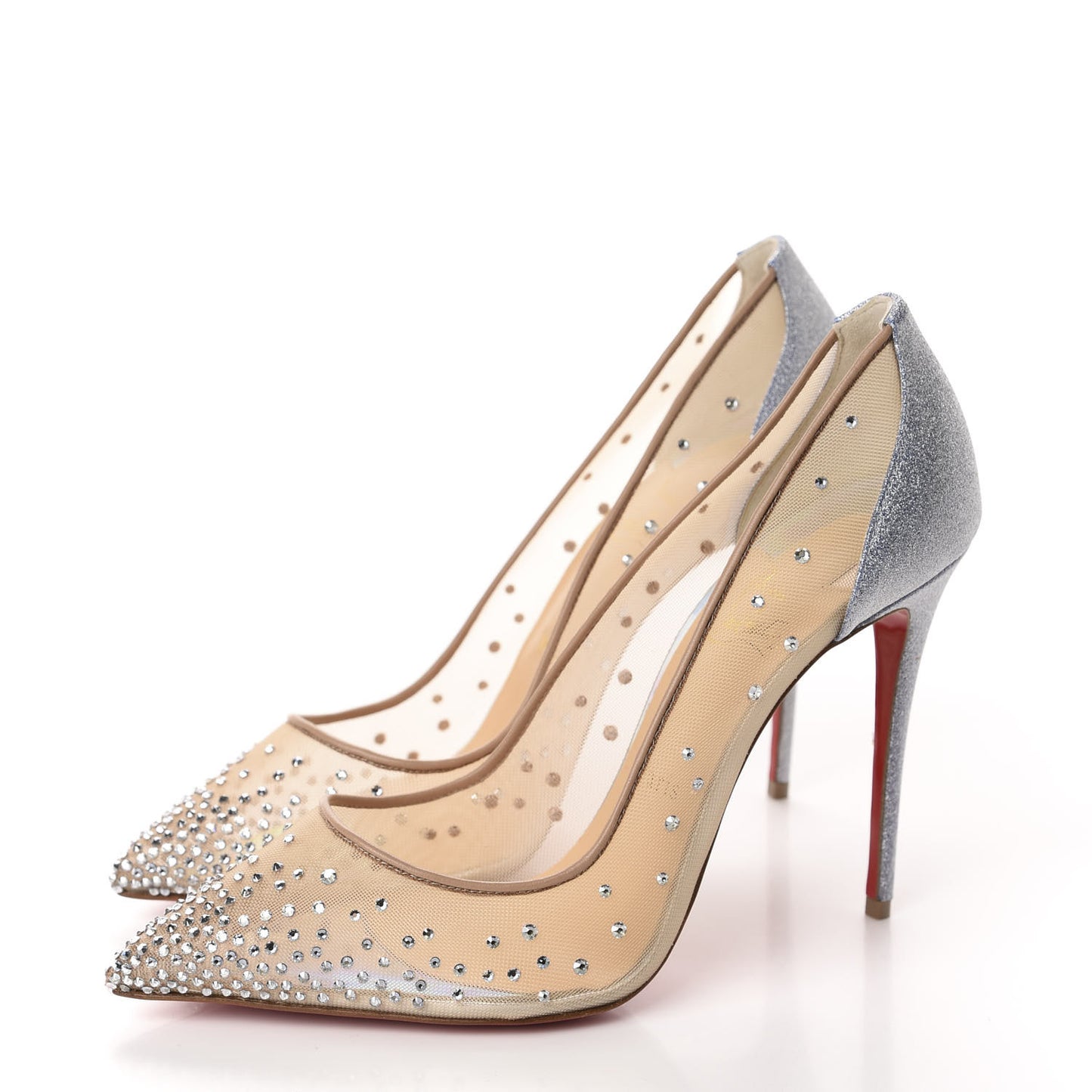 Rete Glitter Mini Specchio Strass Follies 100 Pumps 39.5 Version Jeans
