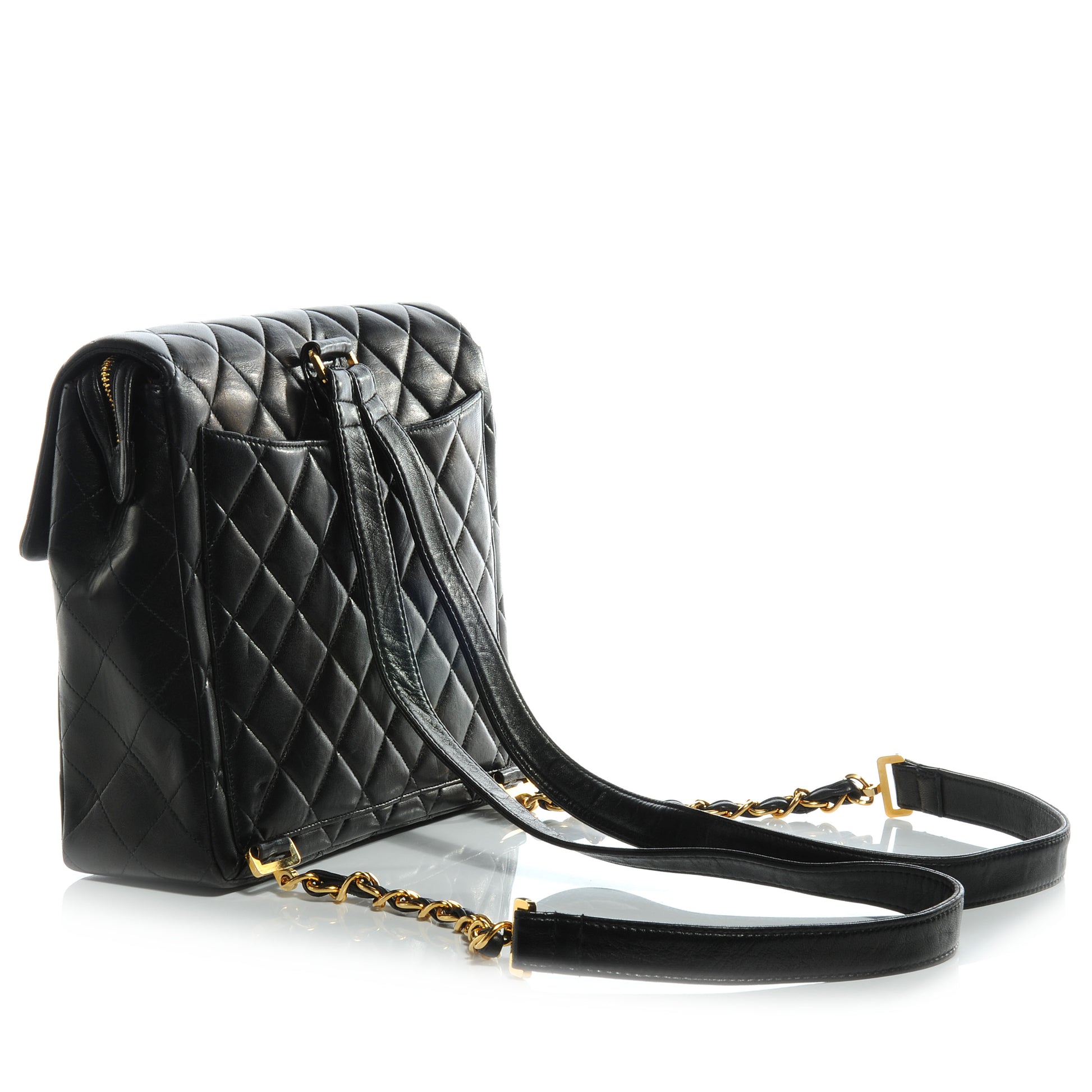 Chanel Lambskin Quilted Backpack Black 3 of 8