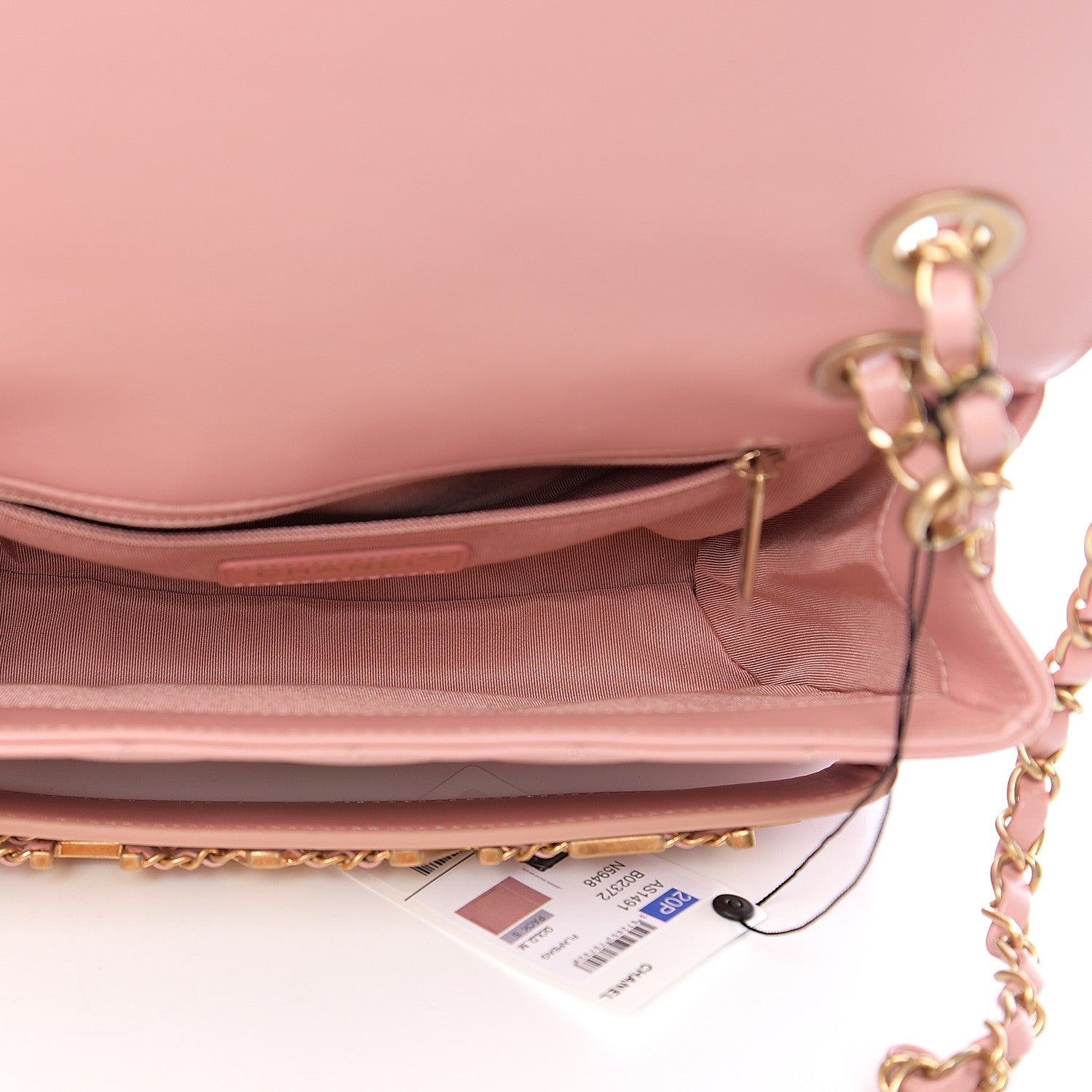 Chanel Calfskin Quilted Enchained Flap Light Pink 4 of 9