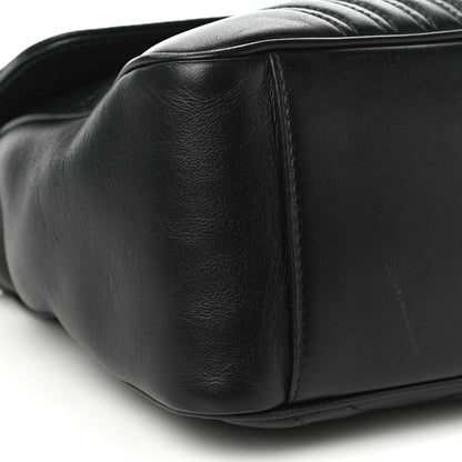 Gucci Calfskin Matelasse Small GG Marmont Top Handle Shoulder Bag Black 10 of 13