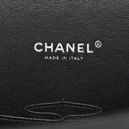 Chanel Striated Patent Quilted Maxi Double Flap Black 6 of 14