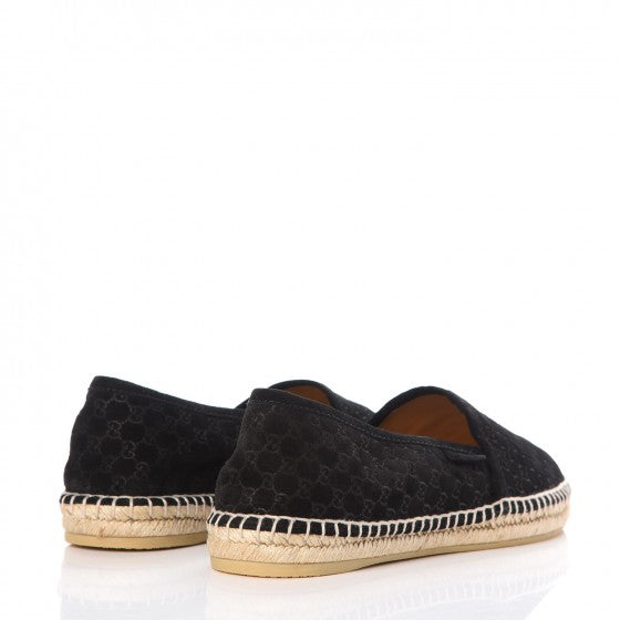 Gucci Suede Microguccissima Espadrilles 37.5 Black 4 of 10