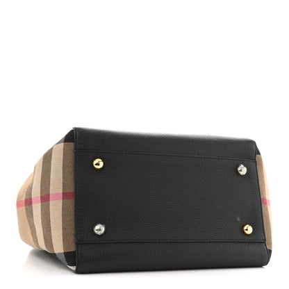 Burberry Grainy Calfskin House Check Small Canterbury Black 4 of 12