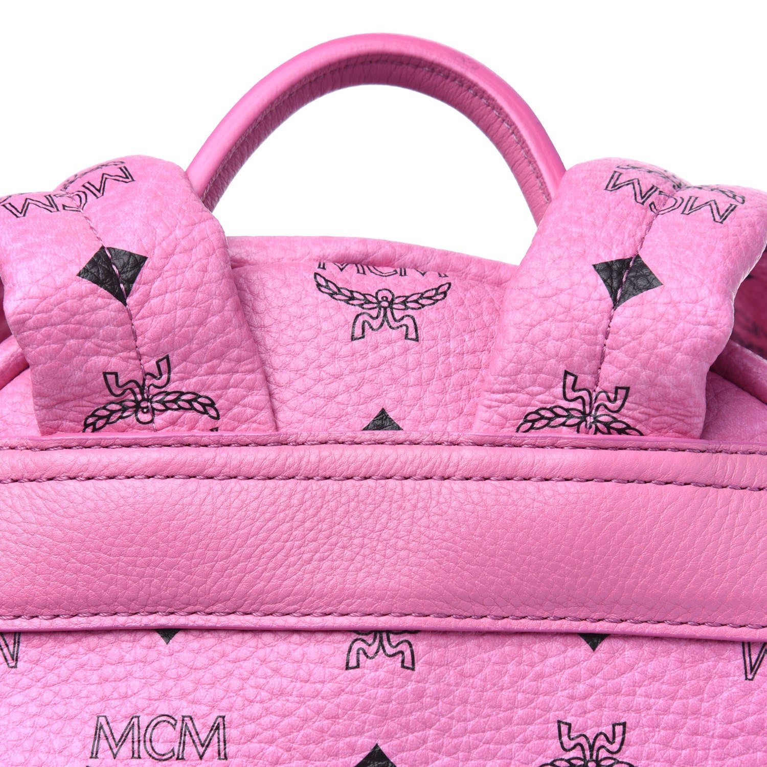 MCM Visetos Small Sprinkle Stud Stark Backpack Pink 15 of 15