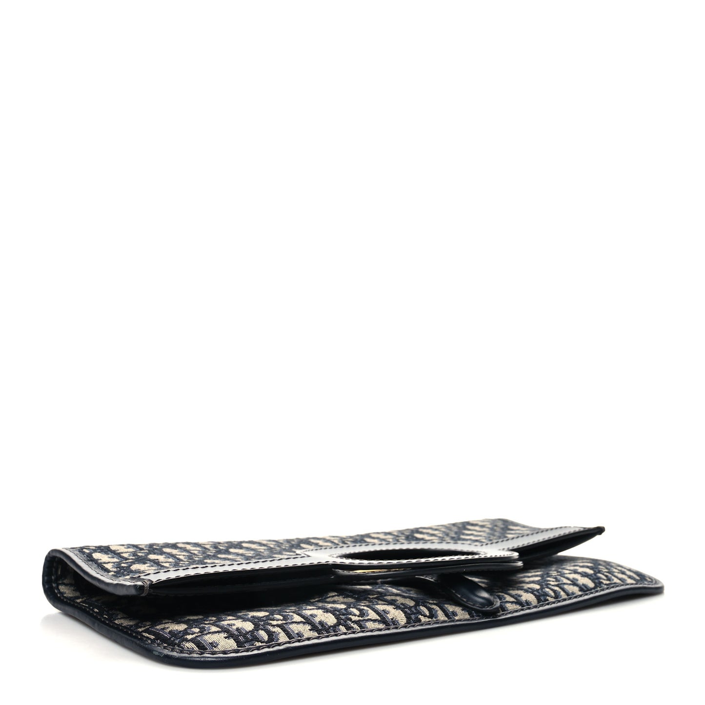Oblique Fold Over Clutch Blue