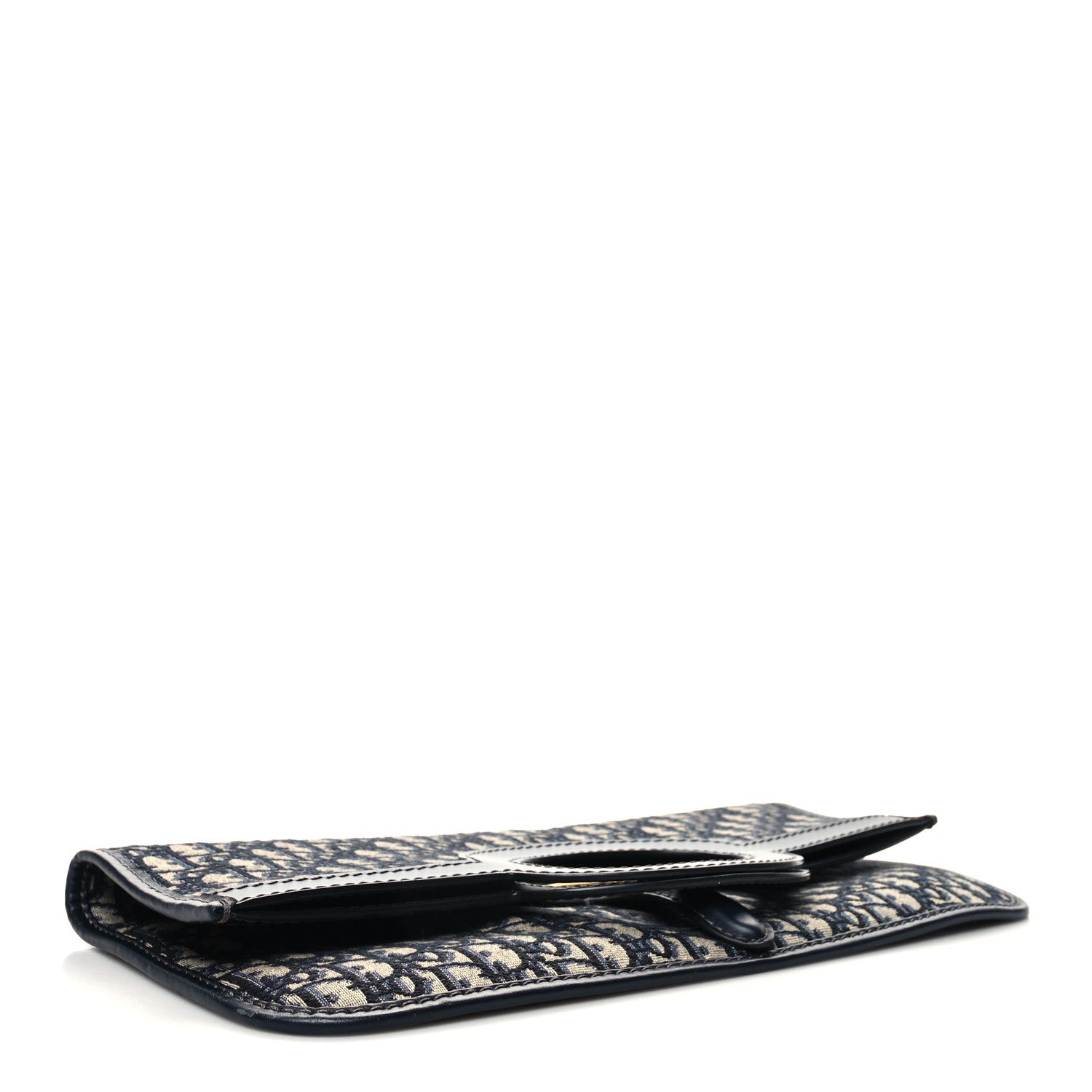 Christian Dior Oblique Fold Over Clutch Blue 6 of 11