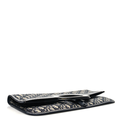 Christian Dior Oblique Fold Over Clutch Blue 6 of 11