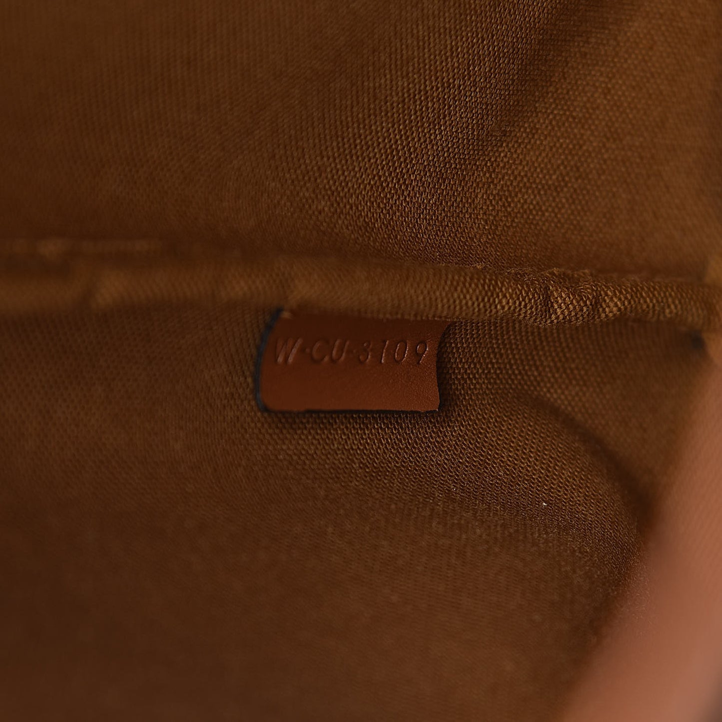 Triomphe Canvas Calfskin Medium Bucket Bag Tan