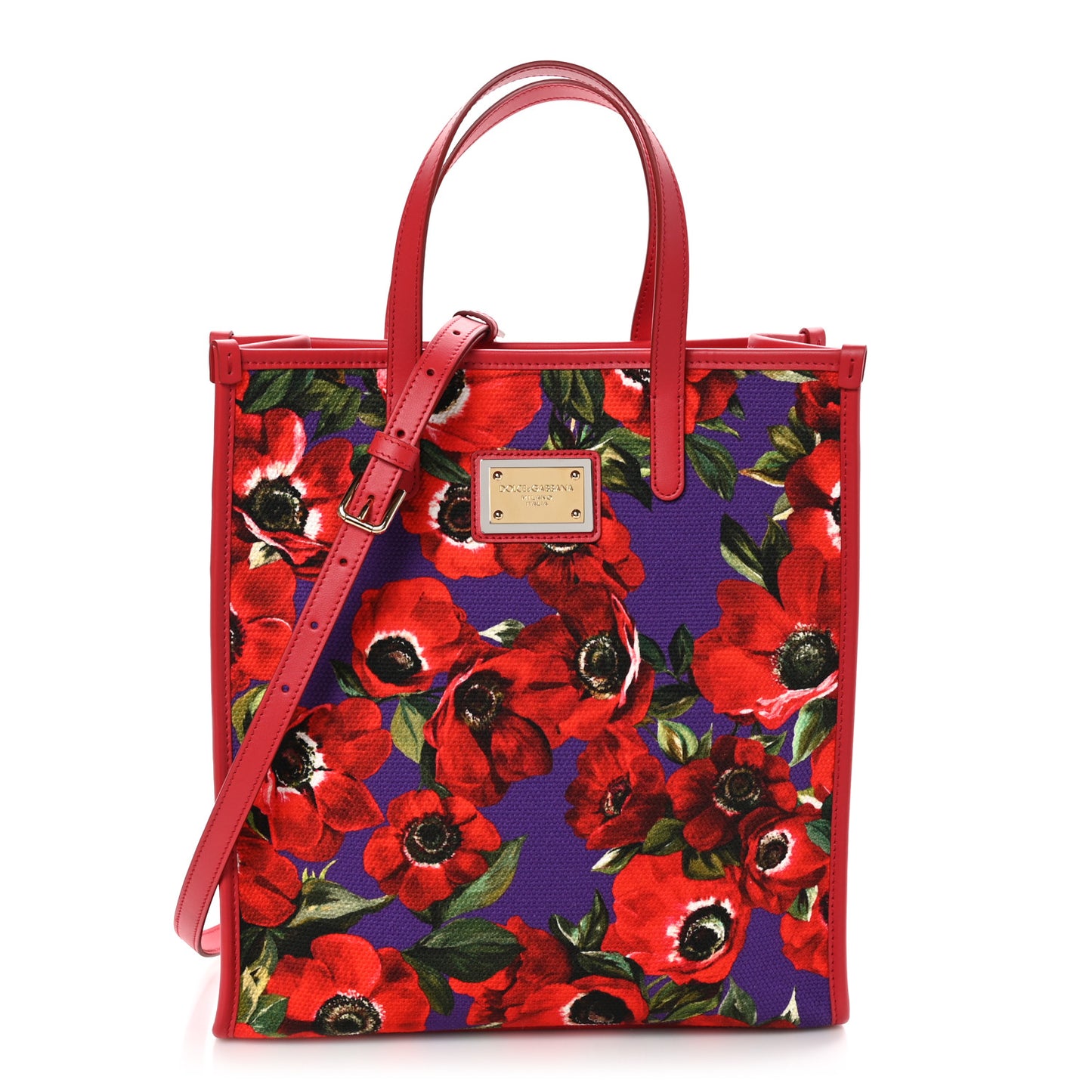 Canvas Flower Power Shopper Tote Black Multicolor
