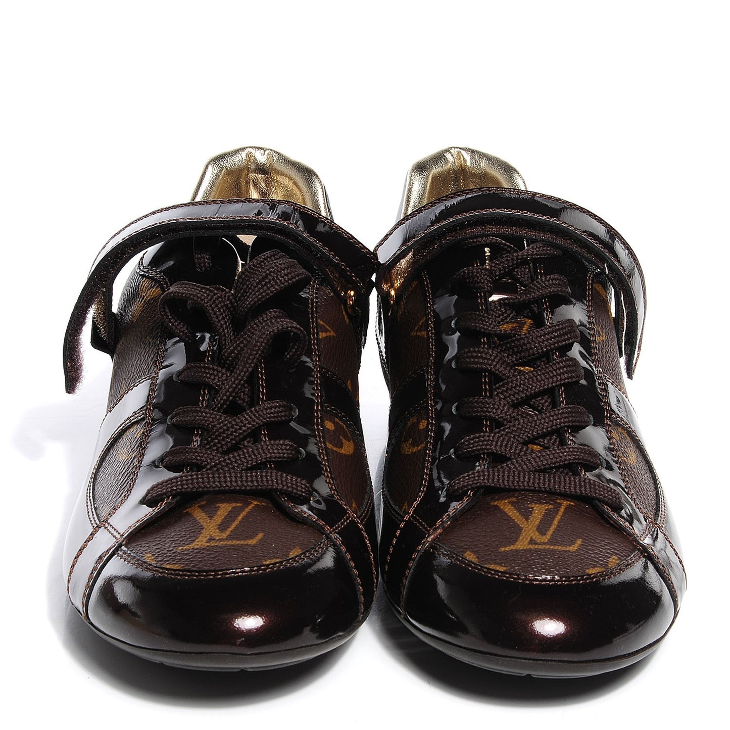 Patent Monogram Globe Trotter Sneakers 37.5