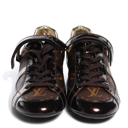 Louis Vuitton Patent Monogram Globe Trotter Sneakers 37.5 2 of 6