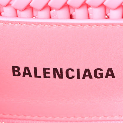 Balenciaga Varnished Faux Calfskin Braided Varnished XS Bistro Basket Violet Roseate 6 of 9