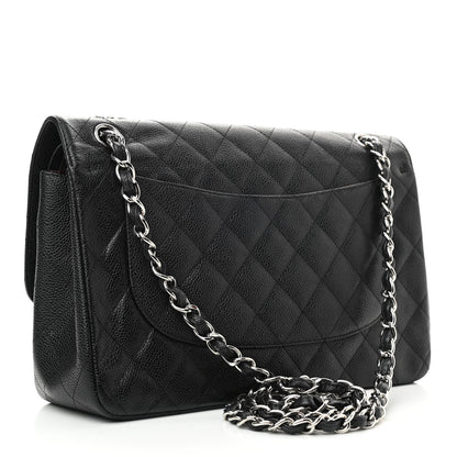 Chanel Caviar Quilted Jumbo Double Flap Black 3 of 10