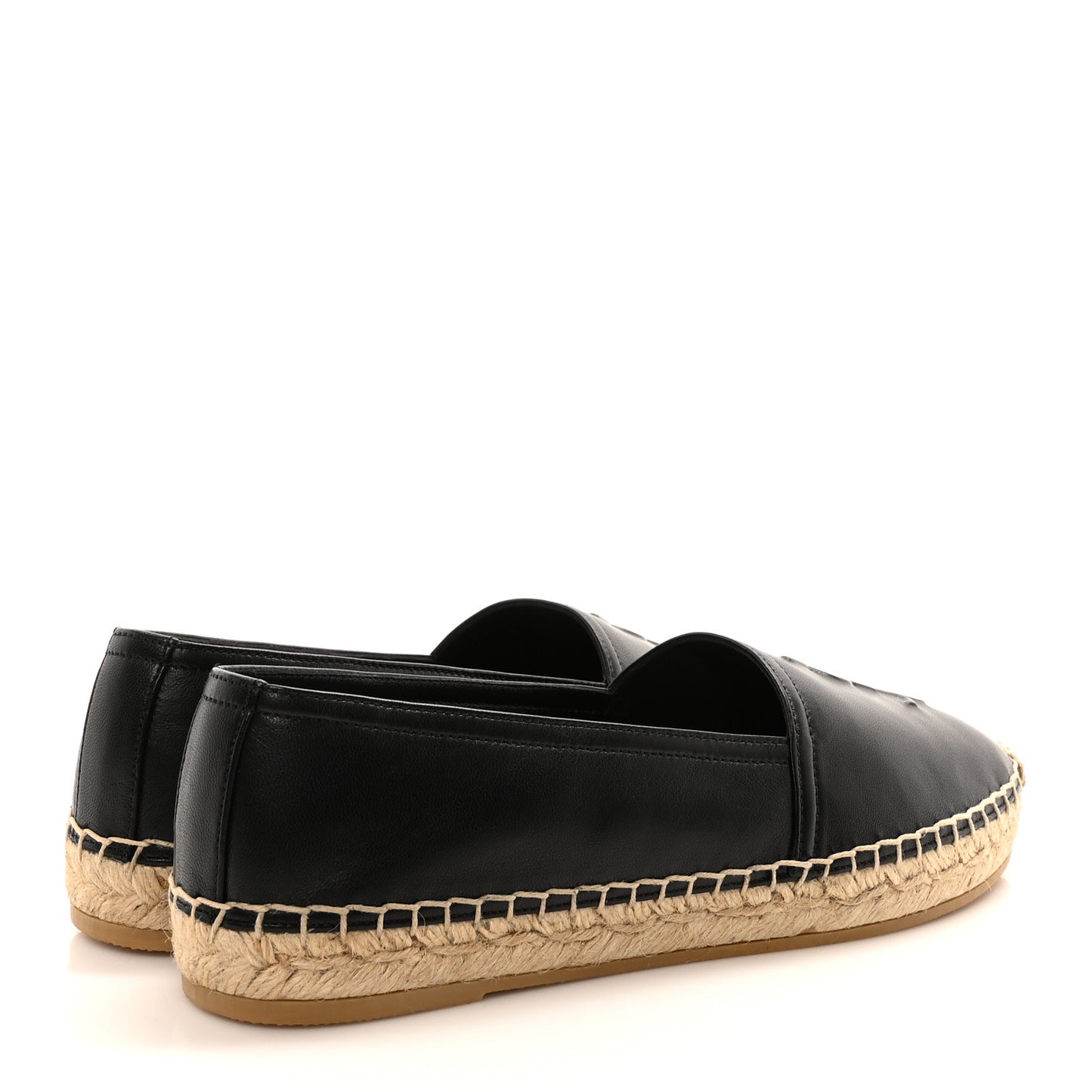 Lambskin Monogram Espadrilles 37.5 Black