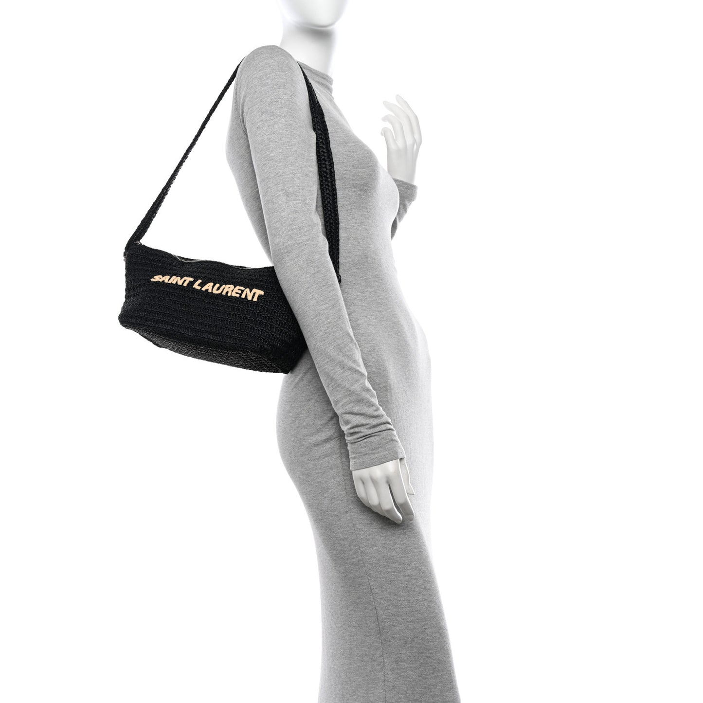 Raffia Le Crossbody Black