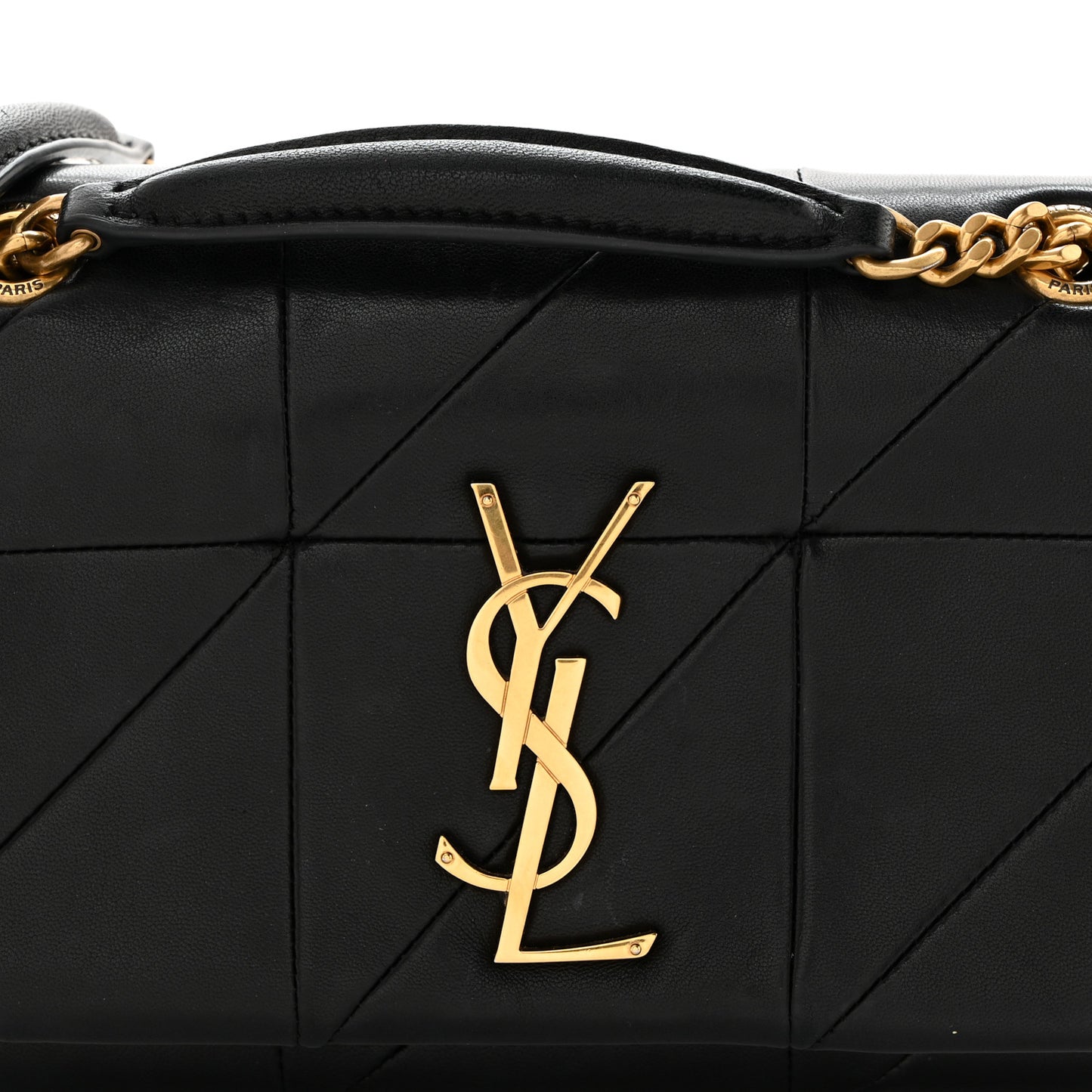 Lambskin Patchwork Monogram Small Jamie Black