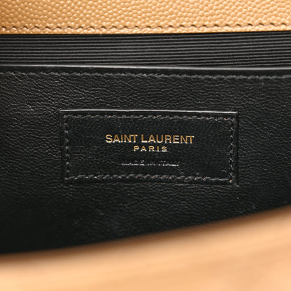 Saint Laurent Grain De Poudre Textured Mixed Matelasse Medium Triquilt Monogram Satchel Old Oil 6 of 12