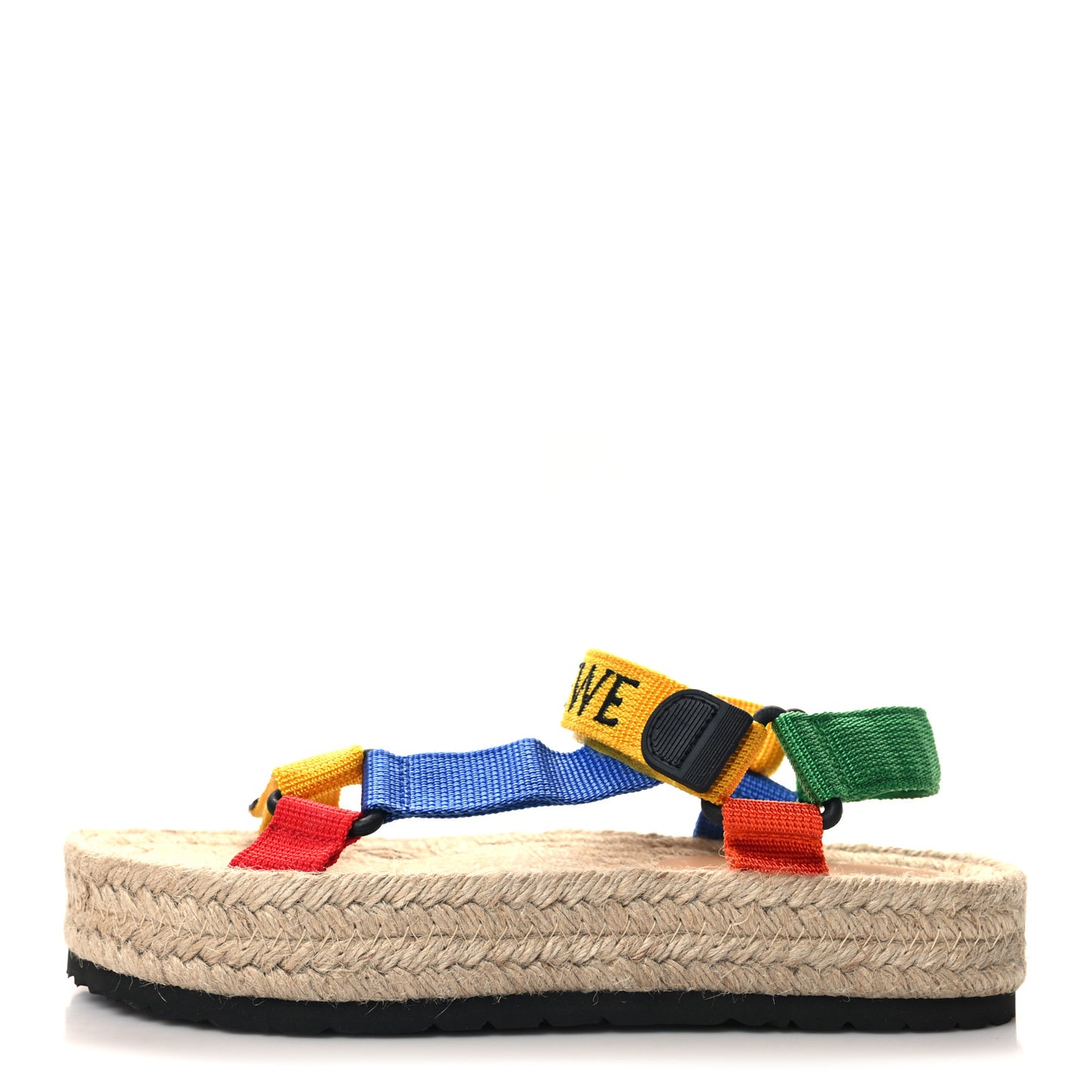 Raffia Paula's Ibiza Strappy Espadrille Sandals 38 Multicolor
