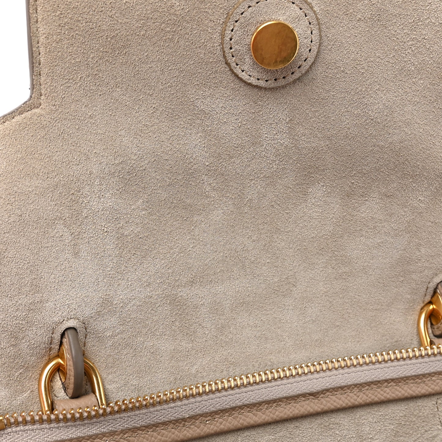 Grained Calfskin Micro Belt Bag Light Taupe