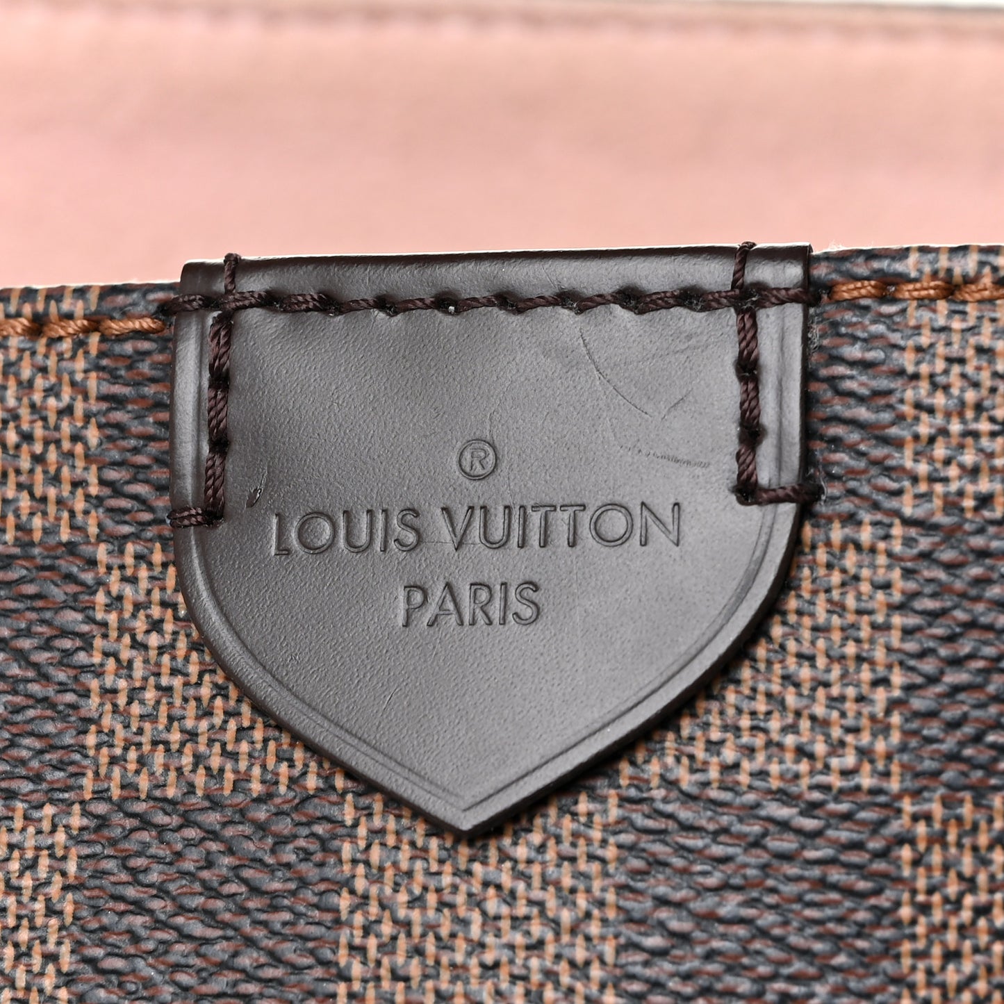Damier Ebene Caissa Hobo Rose Ballerine