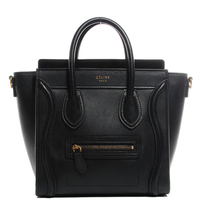 Celine Smooth Calfskin Nano Luggage Black 1 of 8