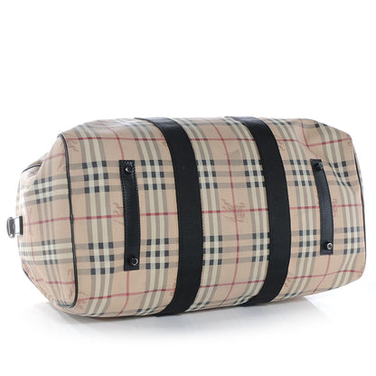 Burberry Haymarket Check Duffle Bag Black 4 of 7