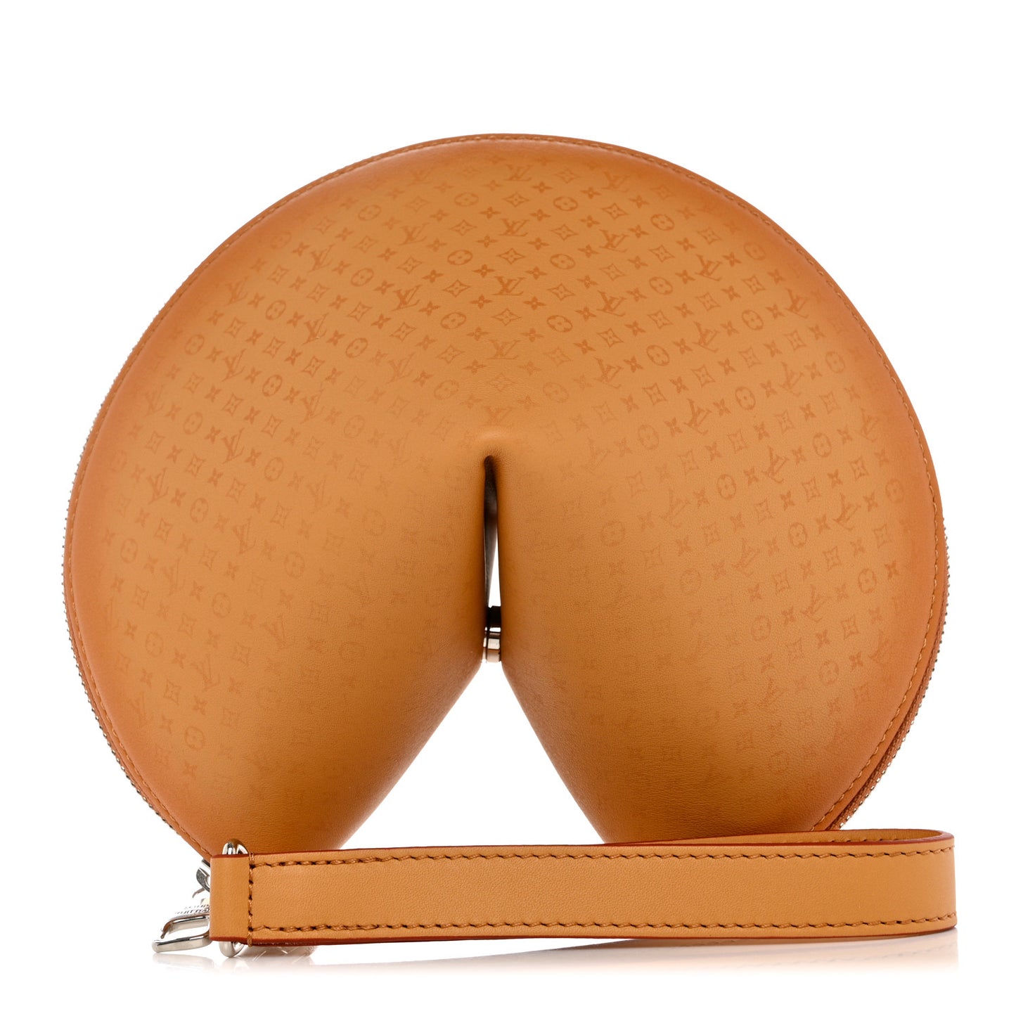 Calfskin Monogram Fortune Cookie Pouch Purple