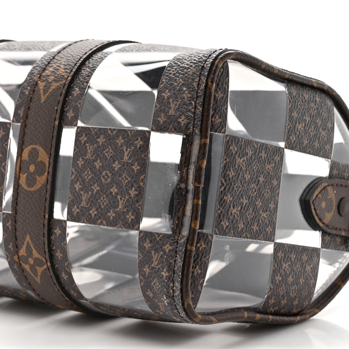 PVC Monogram Chess Keepall Bandouliere 25