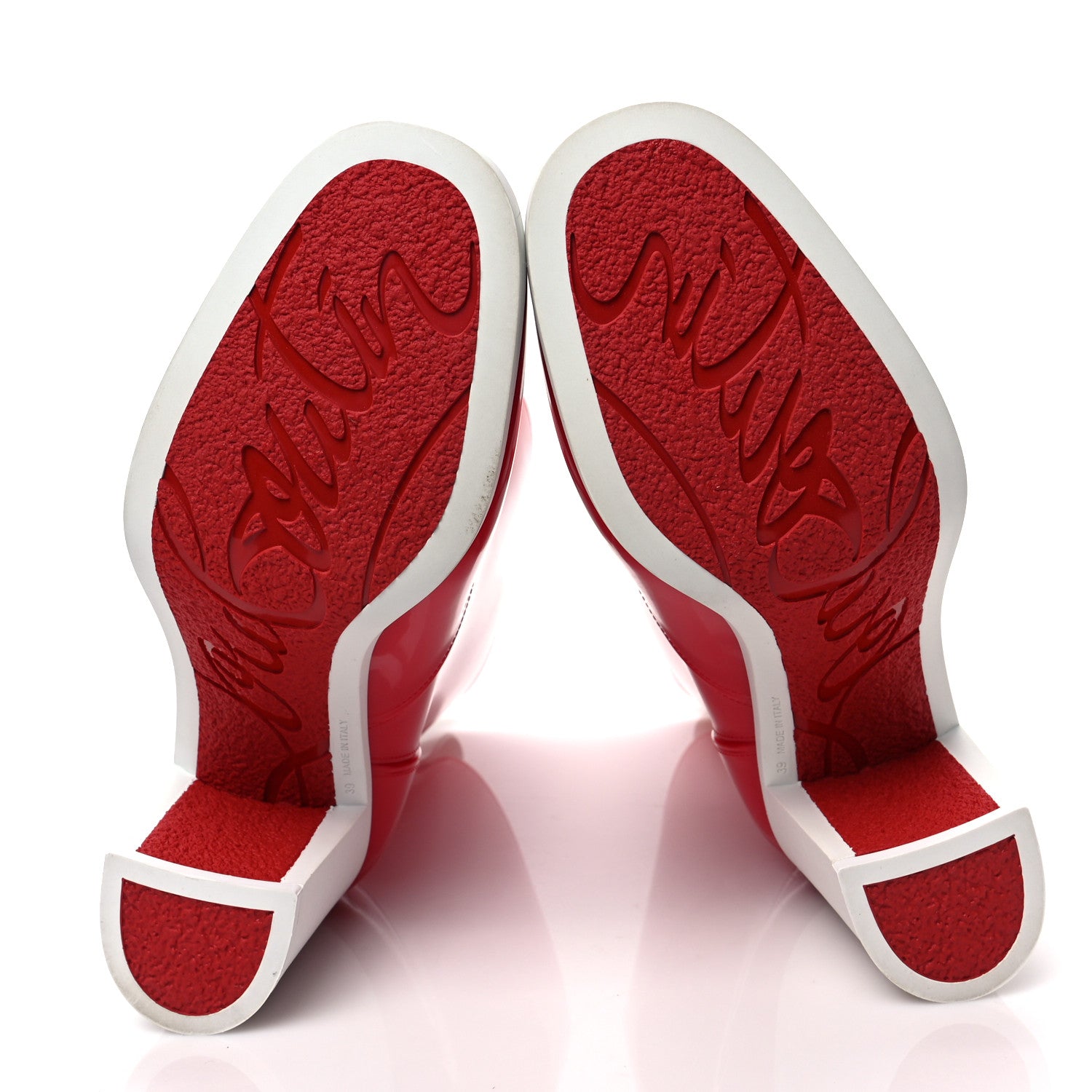 Christian Louboutin PVC Loubirain 70MM Rain Boots 39 Red 5 of 6