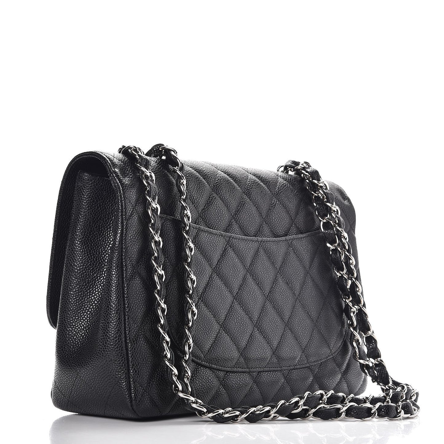 Caviar Quilted Jumbo Single Flap Black