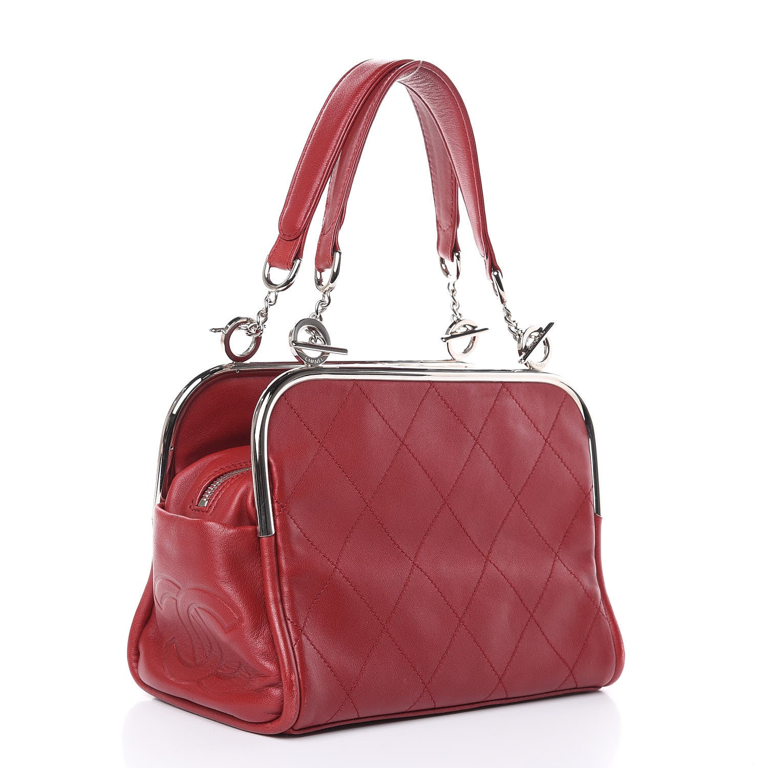Chanel Lambskin Ultimate Soft Frame Bag Red 3 of 15