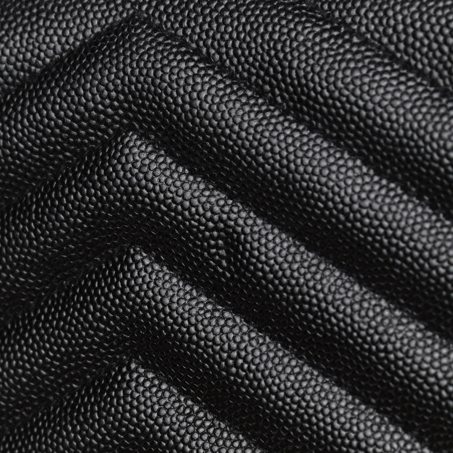 Saint Laurent Grain De Poudre Matelasse Chevron Monogram Chain Wallet Black 5 of 5