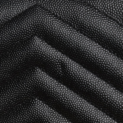 Saint Laurent Grain De Poudre Matelasse Chevron Monogram Chain Wallet Black 5 of 5
