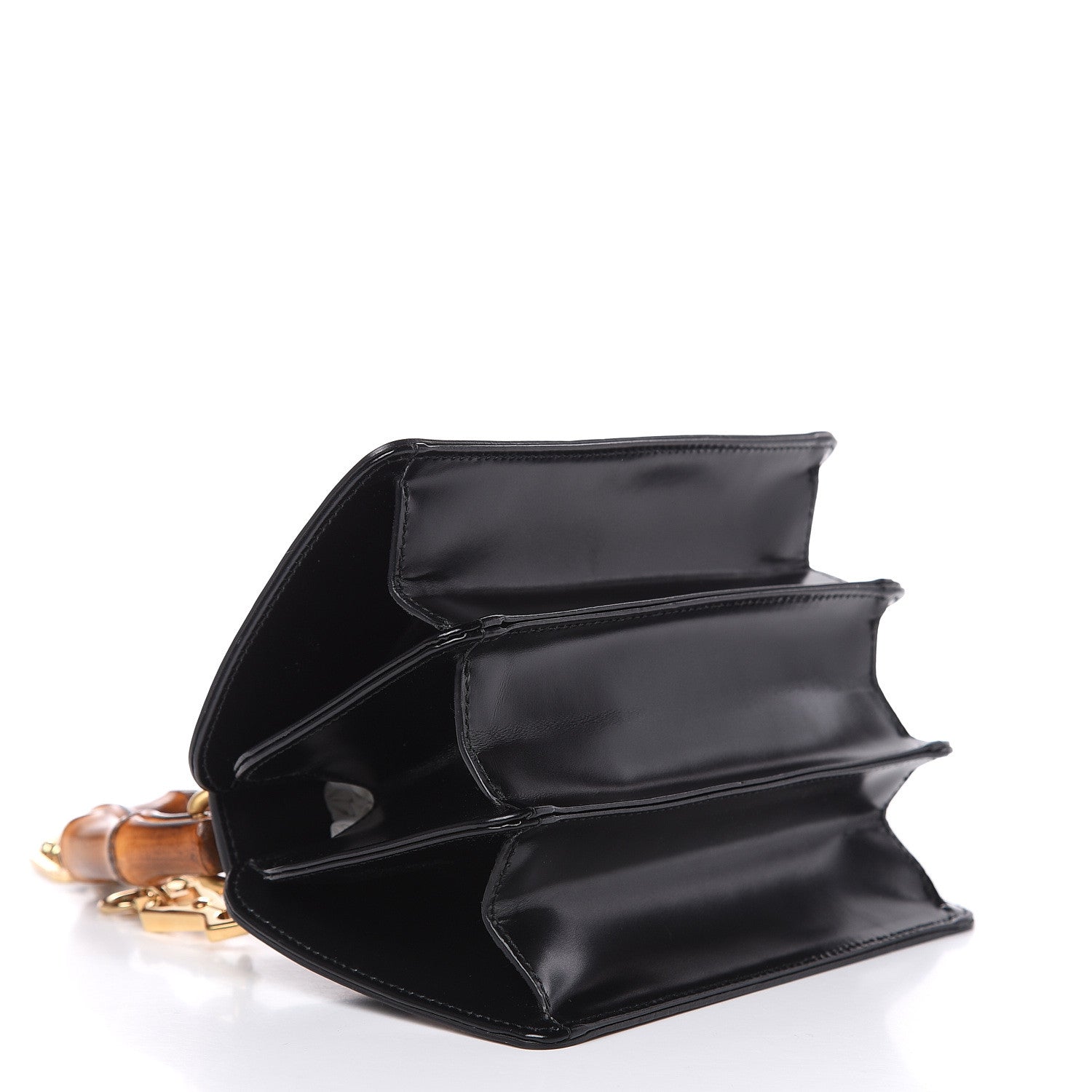 Gucci Calfskin Bamboo Mini Thiara Top Handle Bag Black 4 of 11